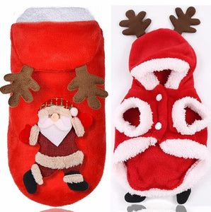 Christmas Cat Clothes Halloween Clothes For Cats New Year Puppy Outfit Pet Cat Clothes For Chihuahua Winter Warm Pet Clothes