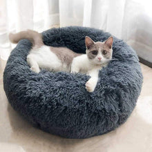 Load image into Gallery viewer, Long Plush Super Soft Pet Cat Bed Kennel Dog Round Cat Winter Warm Sleeping Bag Puppy Cushion Mat Portable Cat Supplies