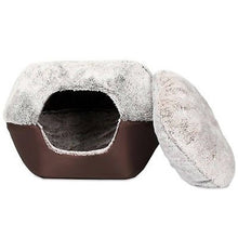 Load image into Gallery viewer, 2 In 1 Warm Winter Cat Dog Bed M/L Washable Soft Nest House Animal Puppy Cave Sleeping Mat Pad Nest Kennel Foldable Pet Supplies