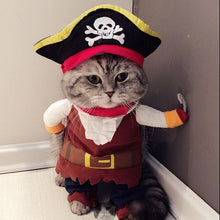 Load image into Gallery viewer, Funny Cat Clothes Pirate Suit Clothes For Cat Costume Clothing Corsair Halloween Clothes Dressing Up Cat Party Costume Suit