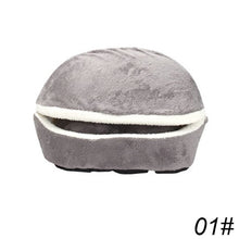 Load image into Gallery viewer, Removable Cat Sleeping Bag Sofas Mat Hamburger Dog House Short Plush Small Pet Bed Warm Puppy Kennel Nest Cushion Pet Products