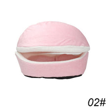 Load image into Gallery viewer, Removable Cat Sleeping Bag Sofas Mat Hamburger Dog House Short Plush Small Pet Bed Warm Puppy Kennel Nest Cushion Pet Products