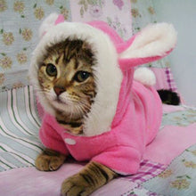 Load image into Gallery viewer, Cat Clothes Mascotas Costume Clothes For Pet Hoodies Cute Rabbit Cat Kitten Clothing Puppy Fleece Warm Pet Cat Jacket Outfit