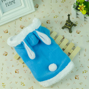 Cat Clothes Mascotas Costume Clothes For Pet Hoodies Cute Rabbit Cat Kitten Clothing Puppy Fleece Warm Pet Cat Jacket Outfit